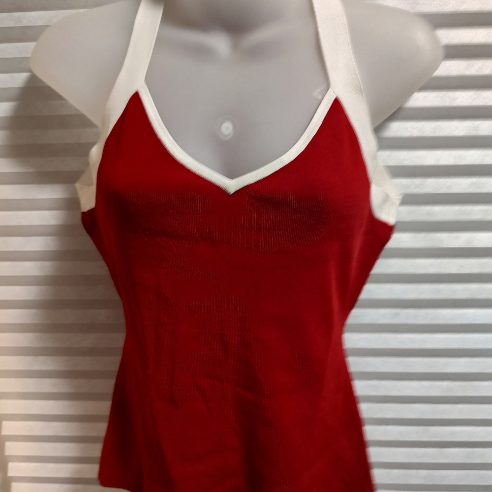 Red & White Boutique Sweetheart Tank